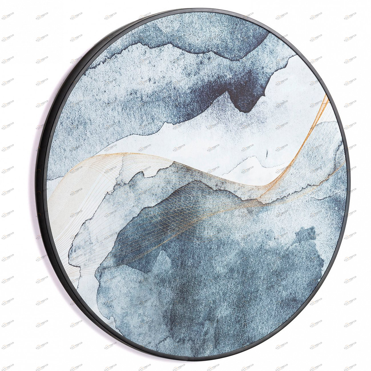 Картина на холсте D 60 см серая Jacobsen от La Forma LA FORMA  343084 Голубой;серый;синий 