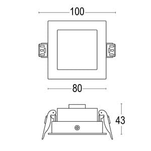 Алюминиевый квадратный светодиодный светильник Ghidini Lighting COMFORT DARK SQ ARCH-00103076 - Вид №1