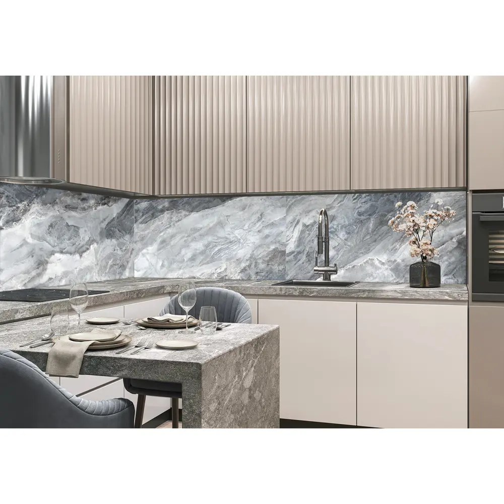 Глазурованный керамогранит Alma Ceramica Ocean 06 60x120 см 1.44 м² матовый цвет голубой 89458823 STLM-2151437