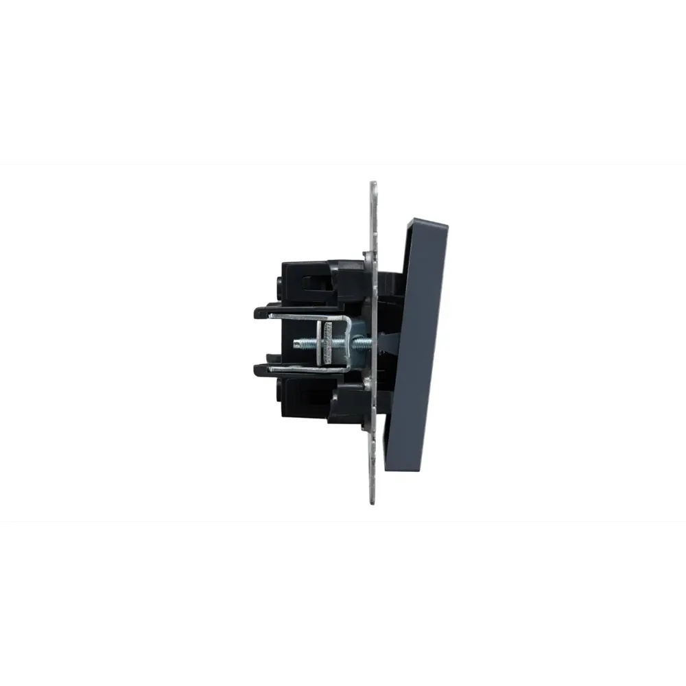 Выключатель проходной встраиваемый IEK Brite 1 клавиша цвет маренго 89361881 STLM-2128783 - Вид №2