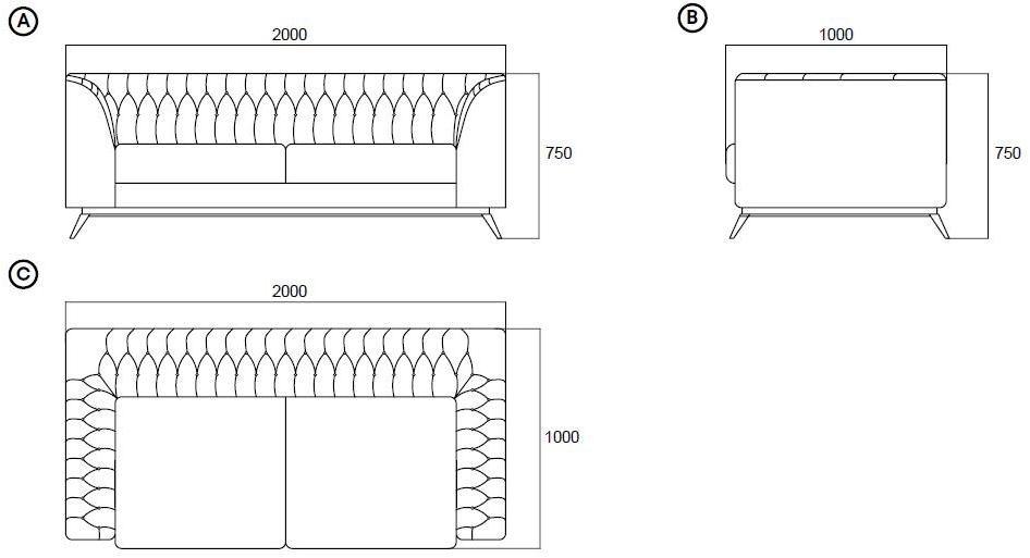 Enza Home 3-х местный диван Elegante sun-id-1419304 - Вид №14