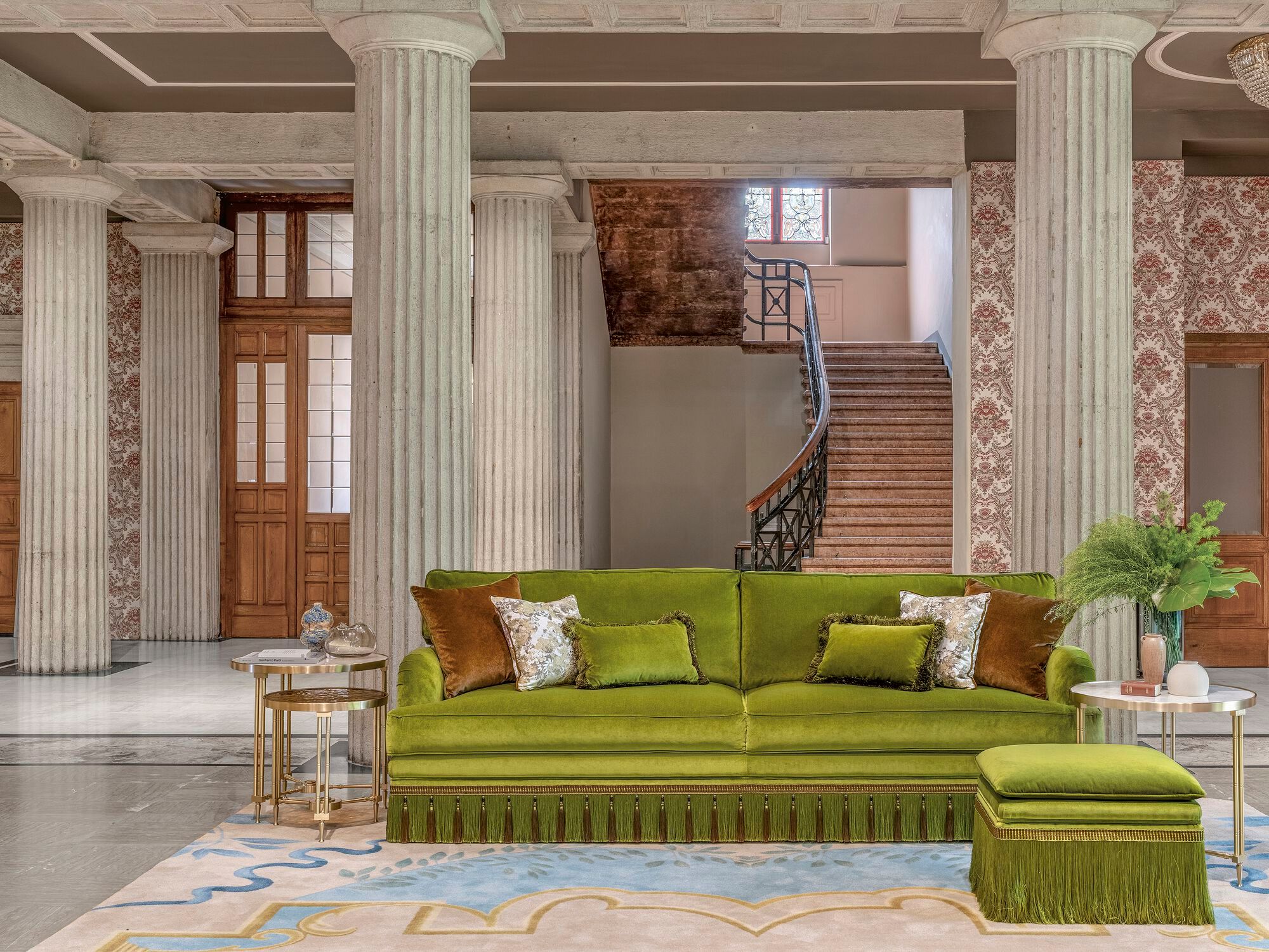 3-местный бархатный диван Bellotti Ezio Charming ARCH-00096872 - Вид №6