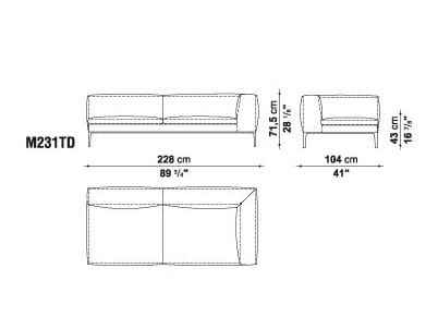 Угловой диван из ткани B&B Italia Michel ARCH-00050009 - Вид №14