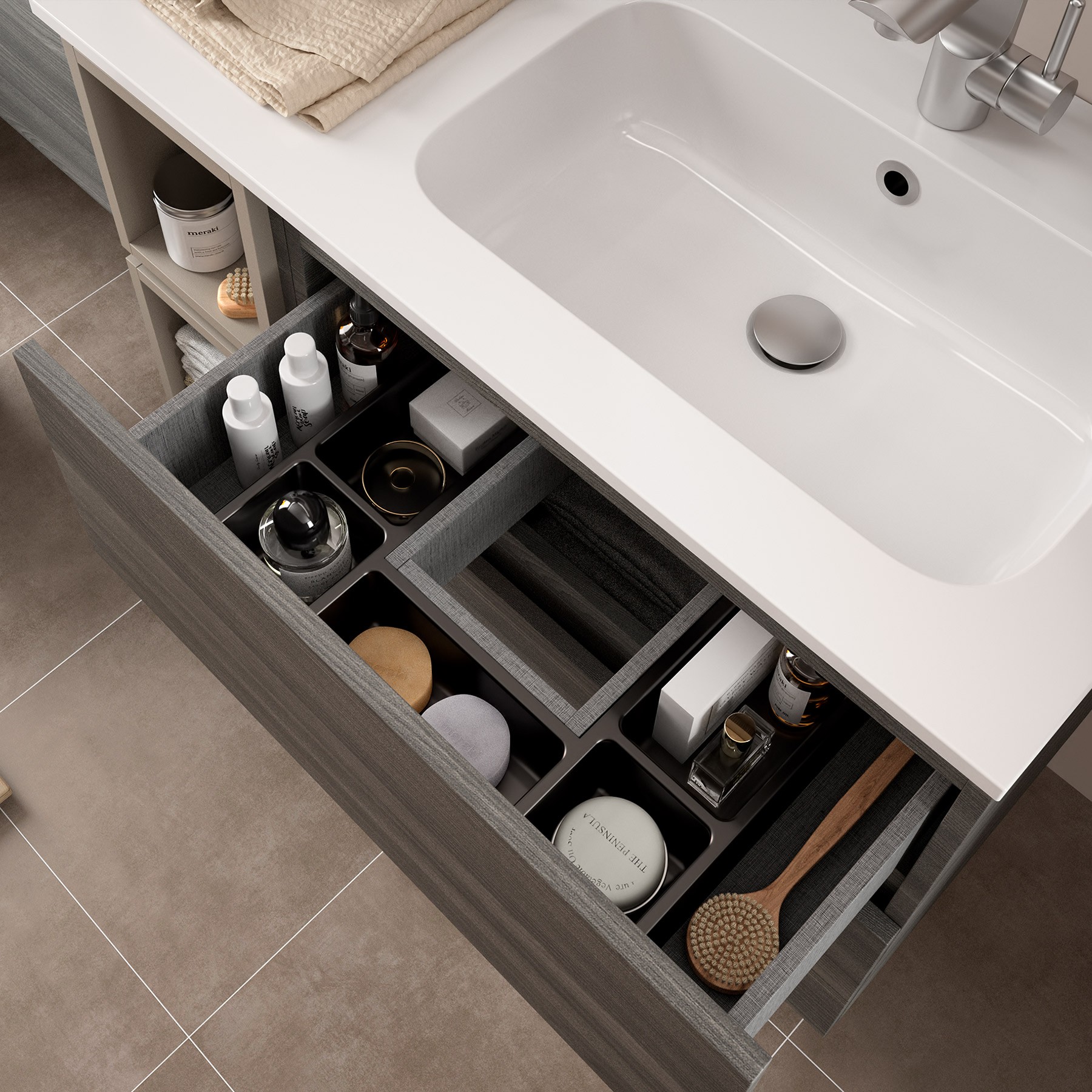 23332 SALGAR Мебель для умывальника FUSSION LINE 900 2 ящика ALSACIA 897 x 540 x 450 мм Эльзасия - Вид №2