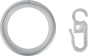 Кольца с крючками ORBIS для штор, серебристые, 10 шт 86017154