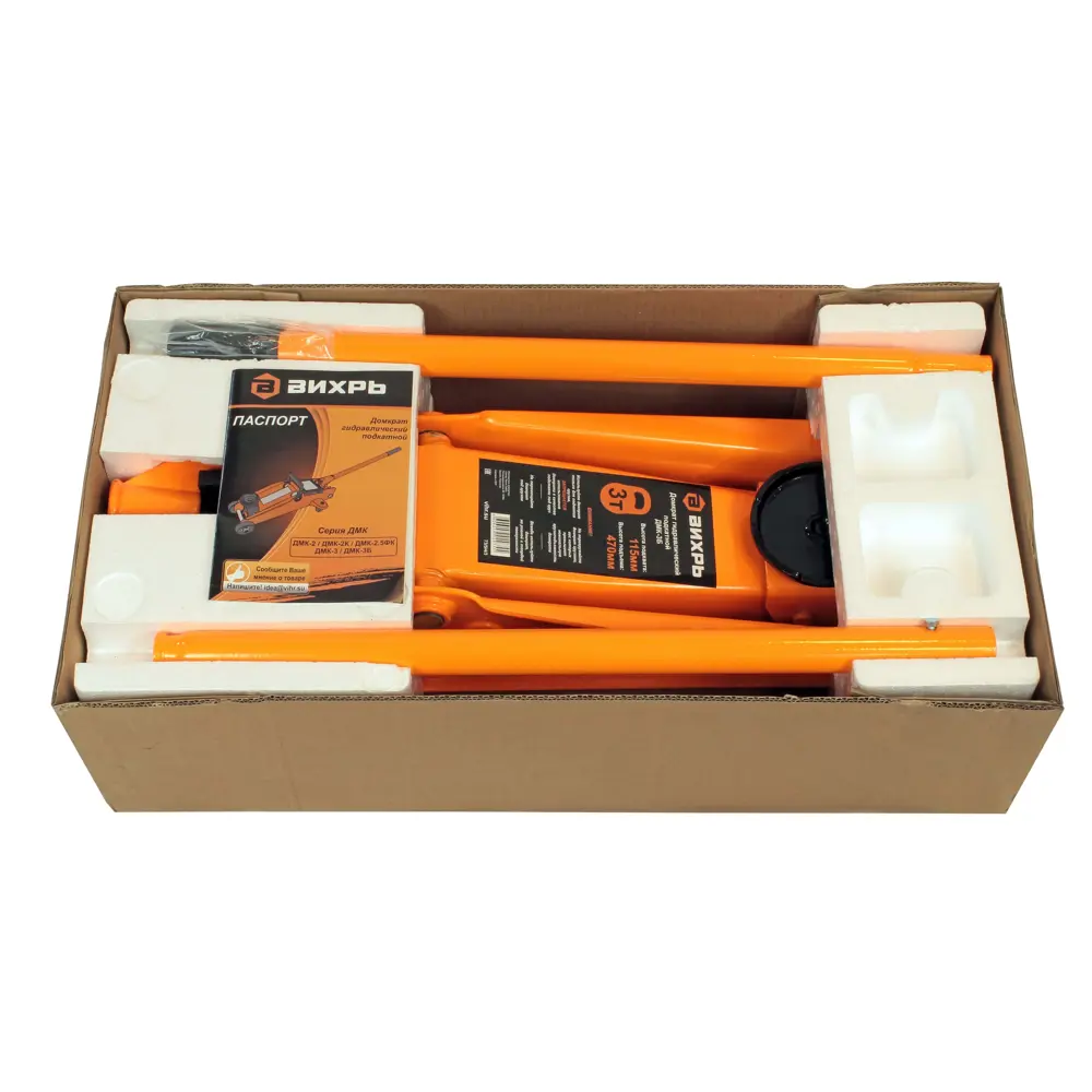 Гидравлический домкрат ВИХРЬ ДМК-3Б на 3 тонны с защитой от перегрузки 84049166 STLM-0046459 - Вид №6