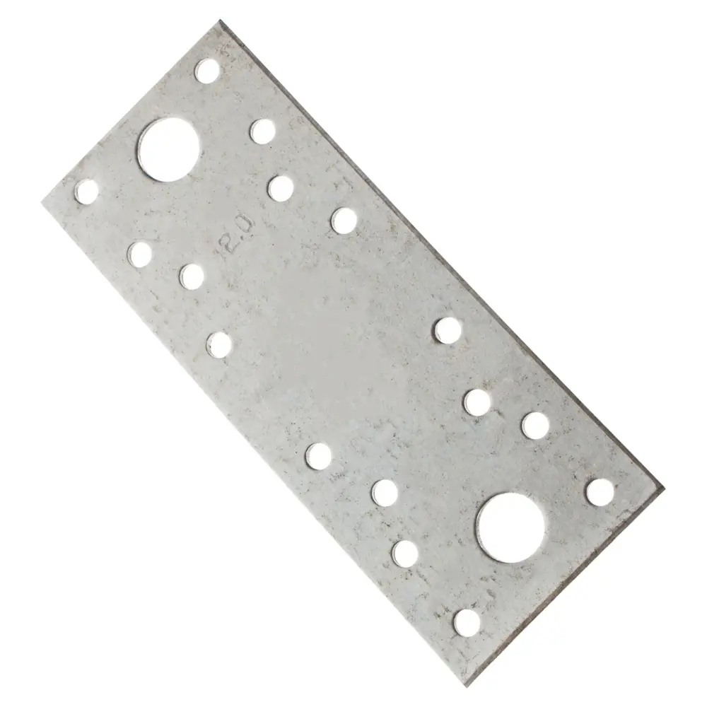 Пластина крепежная 130х53х2 мм, оцинкованная сталь КРЕПКО-НАКРЕПКО STLM-2096661