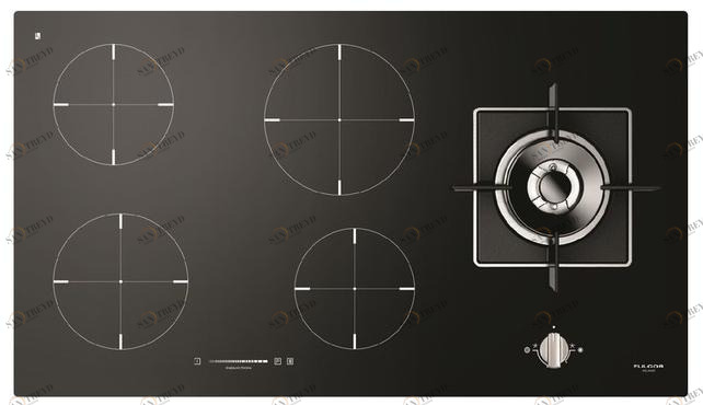 Fulgor Milano Газовая индукционная плита из стеклокерамики sun-id-1400639