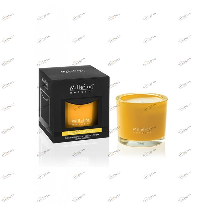 Ароматическая свеча 180гр "Лес и полевые цветы" Legni e fiori d'Arancio MILLEFIORI MILANO ЛЕС 267347 Желтый 