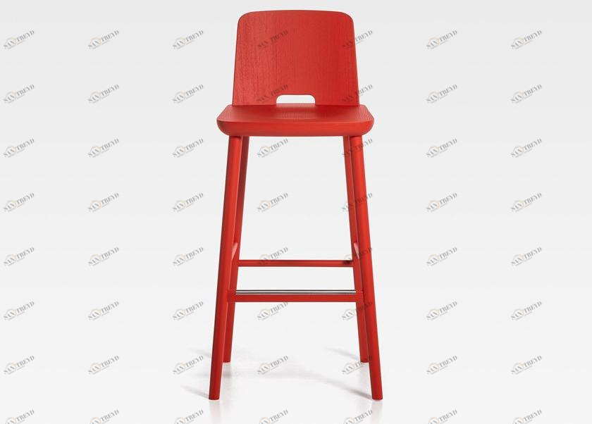 SIPA Барный стул из лакированной древесины с подставкой для ног Tablet sun-id-1484722