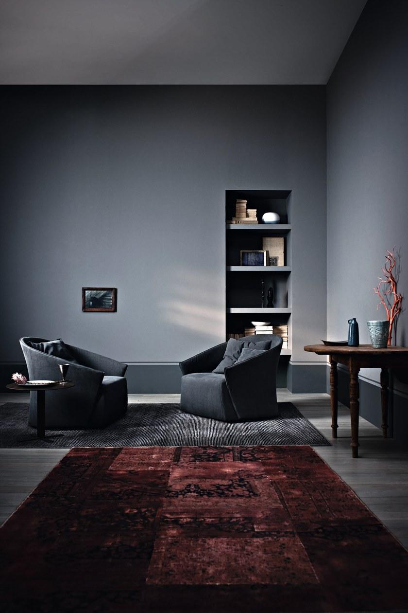 Saba Italia Кресло из ткани со съемным чехлом с подлокотниками sun-id-1514368 - Вид №2