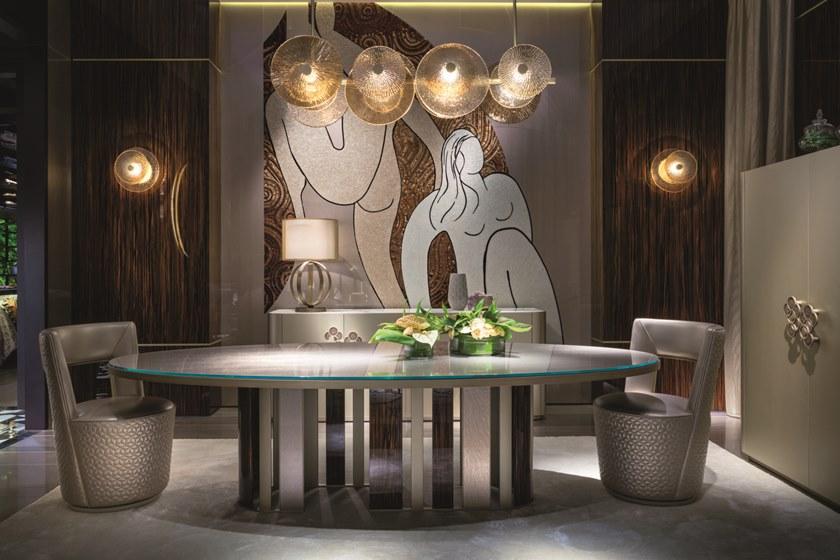 Sicis Овальный стол со стеклянной столешницей Koro sun-id-1440641 - Вид №2