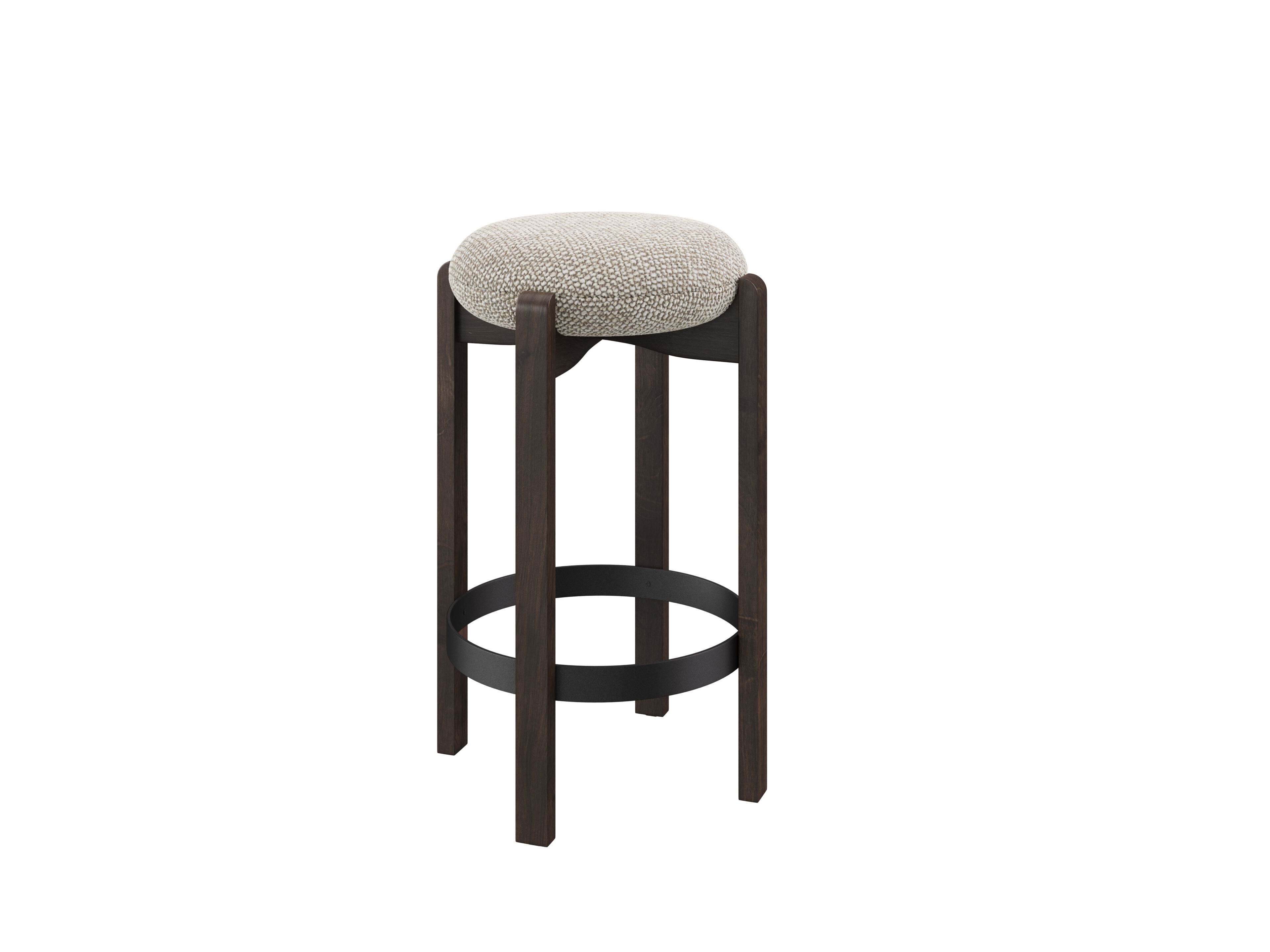 Мягкий барный стул из бука DÔME DECO Nova ' 25 ARCH-00001164 - Вид №7