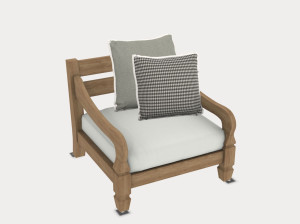 Садовое кресло с подлокотниками