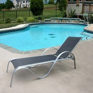 Шезлонг-лежак черный "Рио-Люкс" Black AFINA  130444 Серый;черный