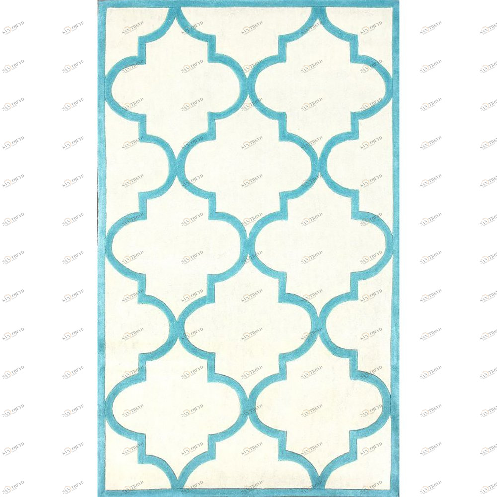 Ковер Trelli light_blue 300х500 DOLLY CAPRETS ДИЗАЙНЕРСКИЕ, ТРЕЛЬЯЖНЫЙ УЗОР 015054 Белый;голубой 
