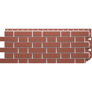 Фасадная панель Dacha Кирпич гладкий тёмно-красный 0.46 м²