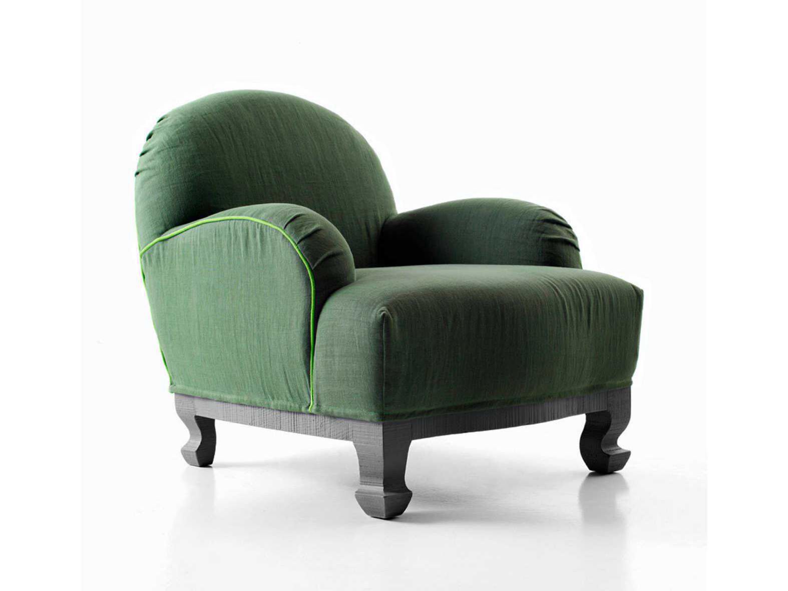 Тканевое кресло с подлокотниками Lando CURVY ARCH-00133928