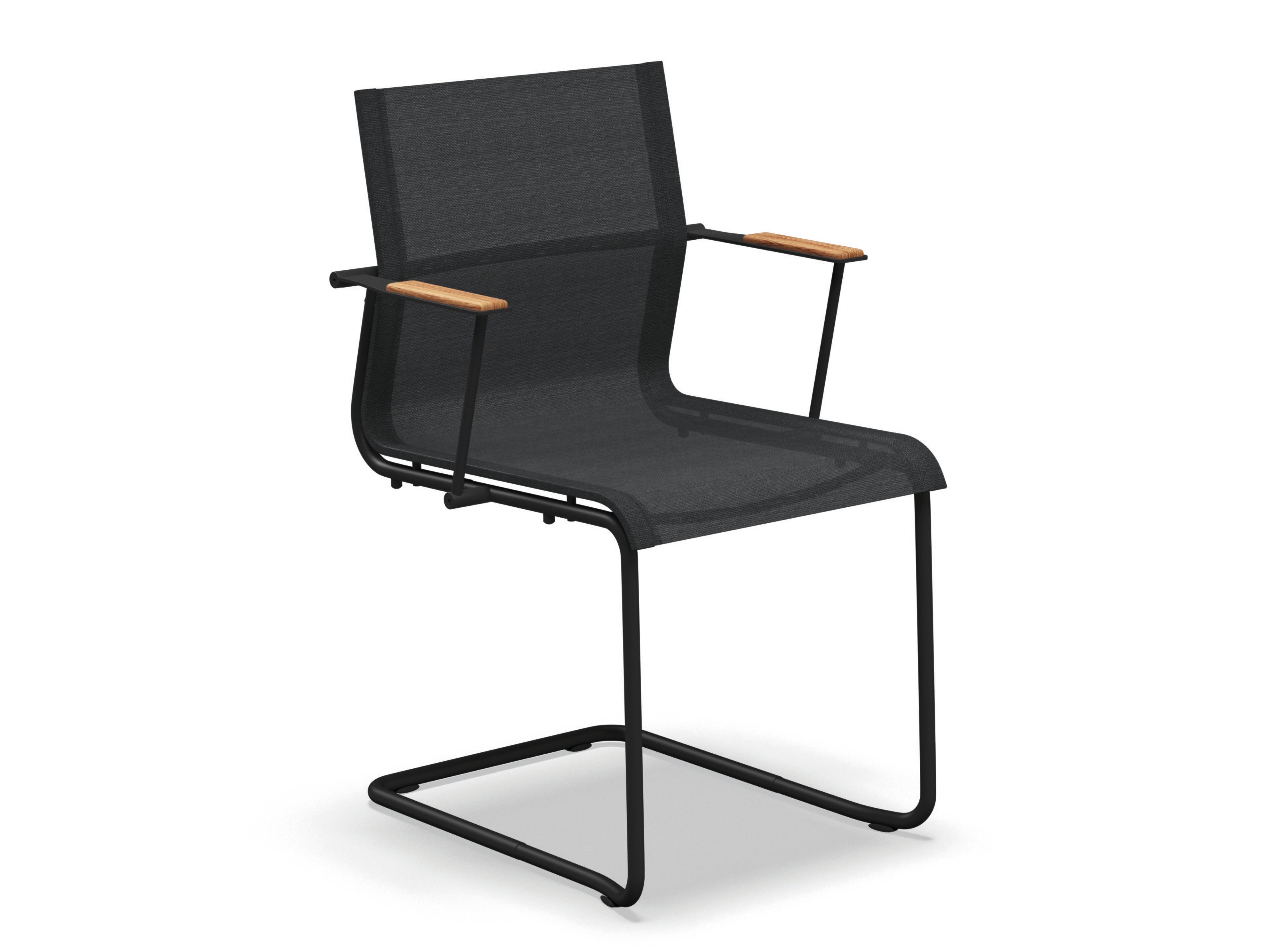 Тканевый консольный штабелируемый садовый стул с подлокотниками Gloster Sway ARCH-00011079