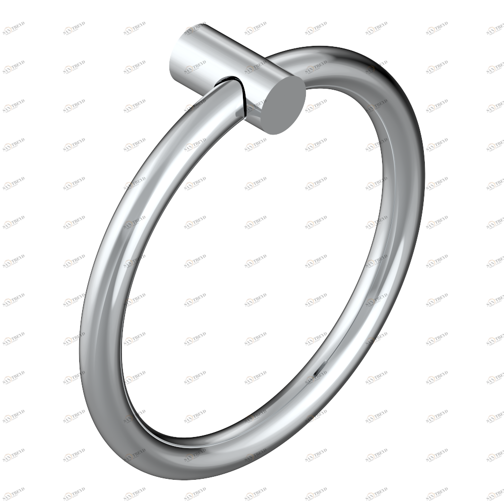 U6G-504N Полотенцедержатель-кольцо-Ø 180 мм одинарное Thg-paris Beyond crystal с хрусталём цвета "Аквамарин" Хром U6G-504N CAT.A