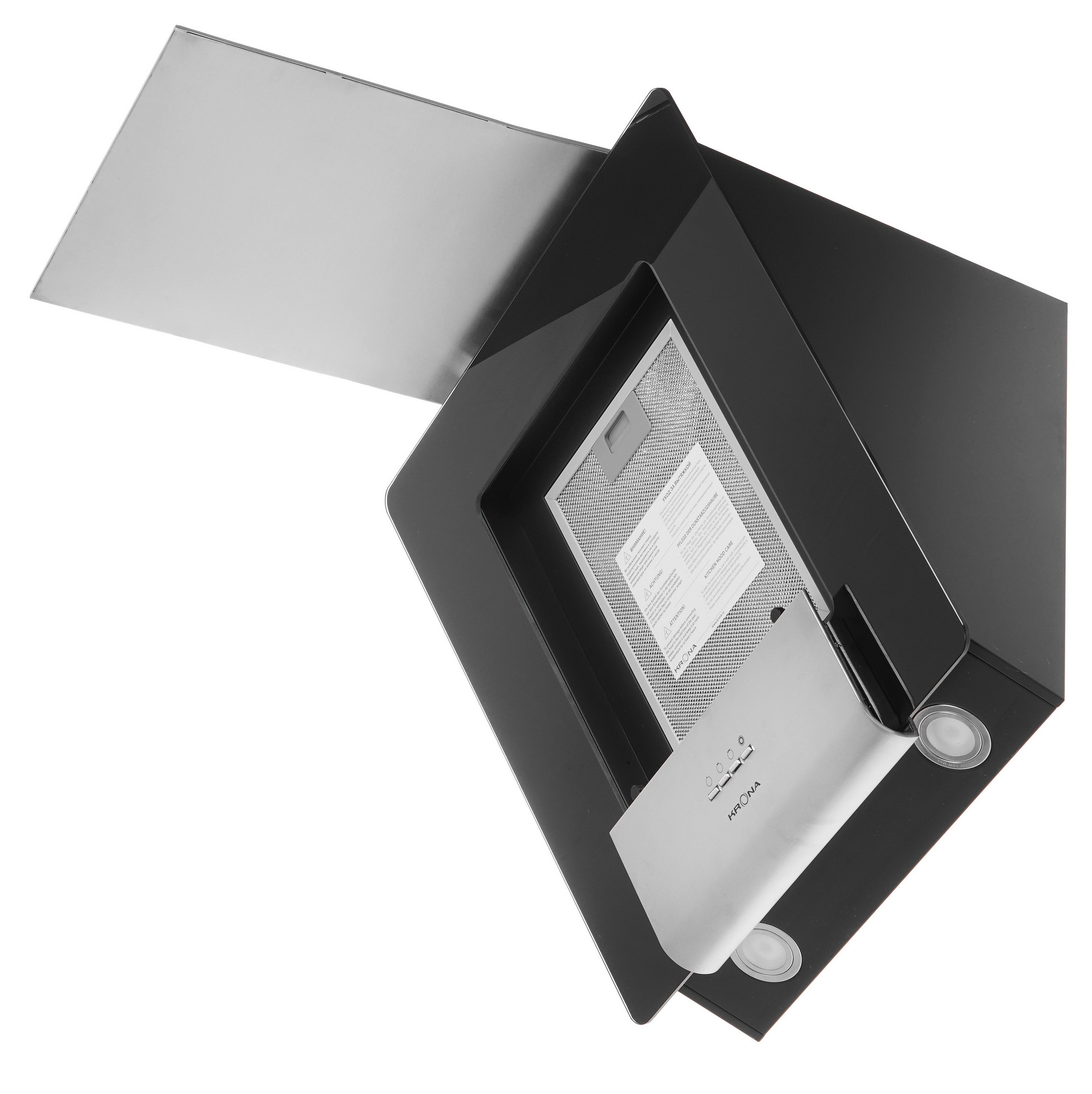 8105488 Вытяжка наклонная KRONA TALLI 600 glass 3P серебристый/черный STDN-0048623 - Вид №2