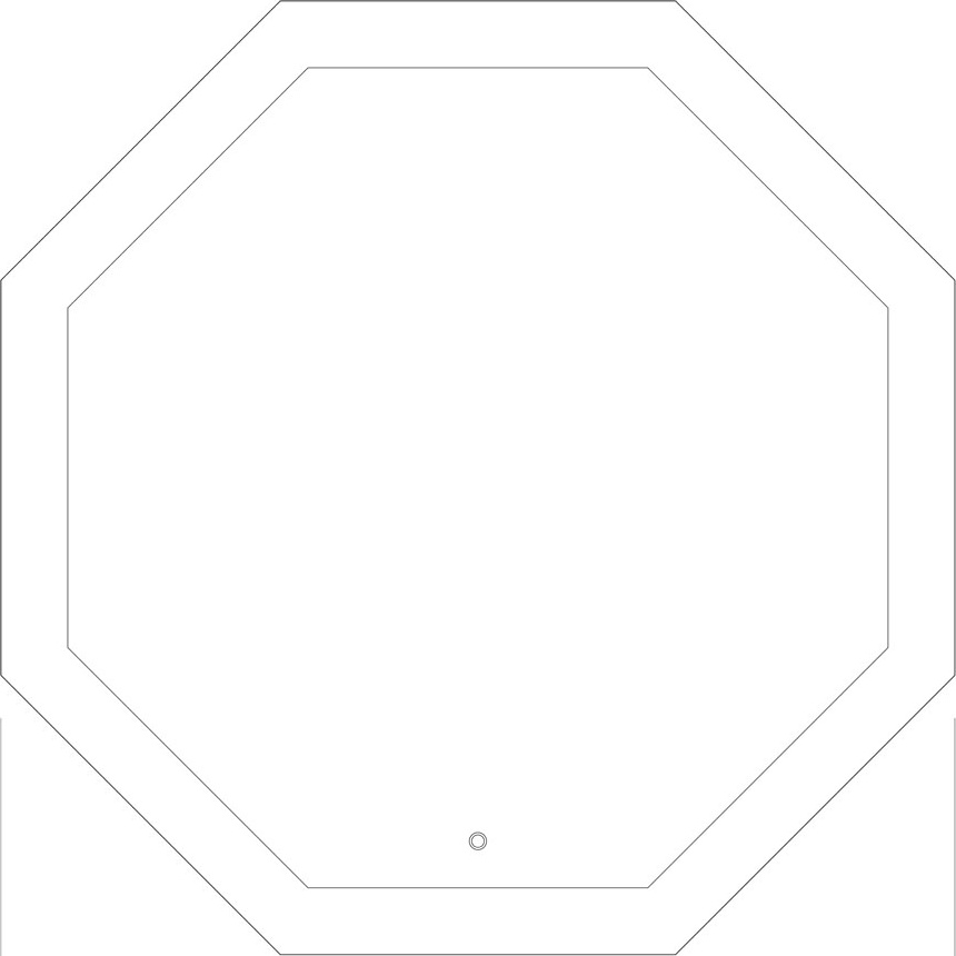 BY 2607 Зеркало с LED-подсветкой 32 W EVOFORM Ledshine - Вид №1