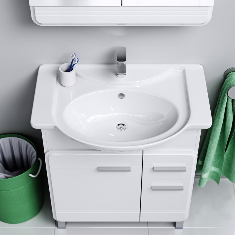 Корсика Тумба под умывальник  на ножках  Kor.01.07 AQWELLA CORSICA 028193 - Вид №4