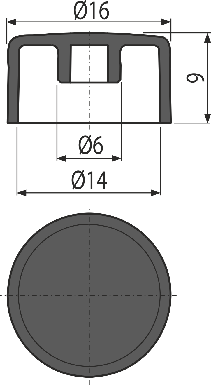 Заглушки болтов для композитных решеток (8 штук) ALCAPLAST AVZP014K - Вид №1
