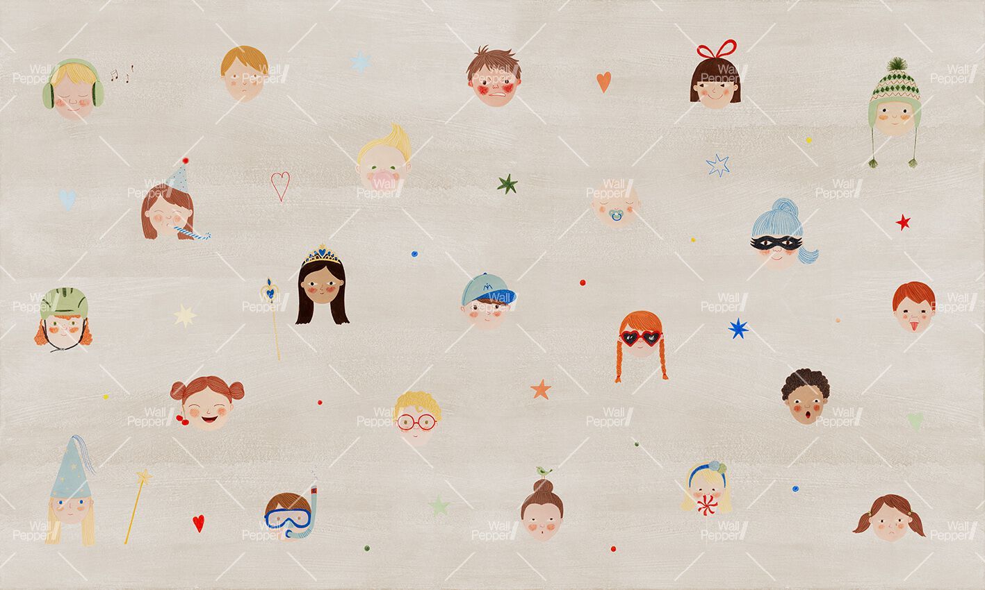 Carta da parati PVC free, eco-friendly, lavabile WallPepper CHE FACCE! ARCH-00030986 - Вид №3