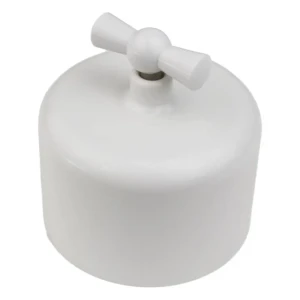 Выключатель накладной Electraline 2 клавиши цвет белый 89255216 STLM-2178791