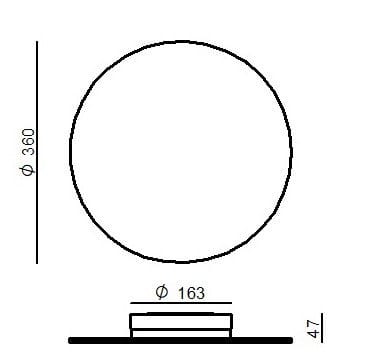 Металлический светодиодный потолочный светильник