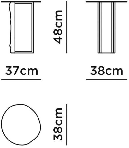 Greenapple Круглый журнальный столик из мрамора бардиглио и латуни Perfect raw G703134  - Вид №7