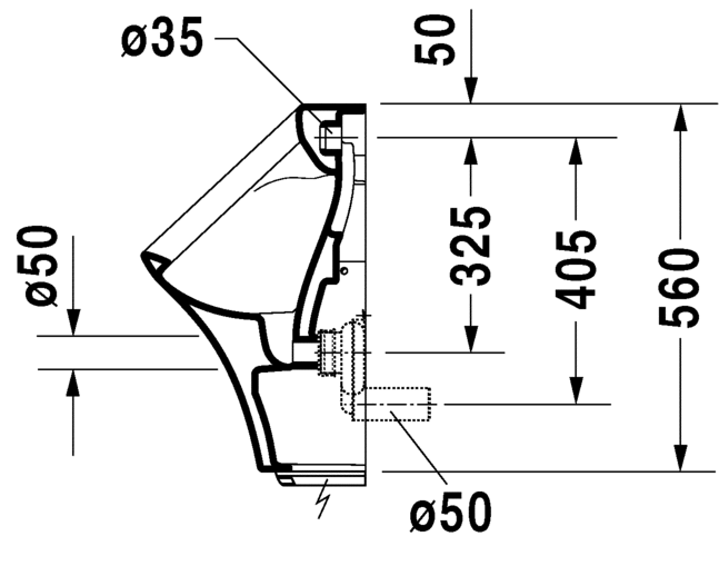2804310093 Настенный писсуар, уринал с мушкой Duravit Durastyle - Вид №5