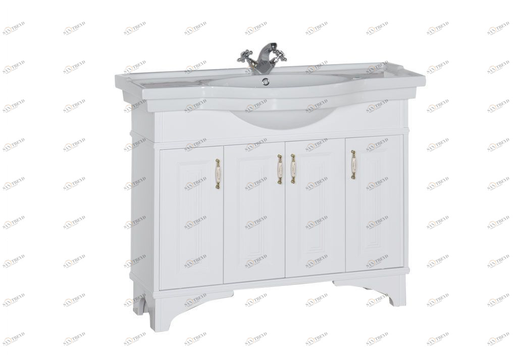 Тумба с раковиной Aquanet Валенса 110 белый 0018030100172466