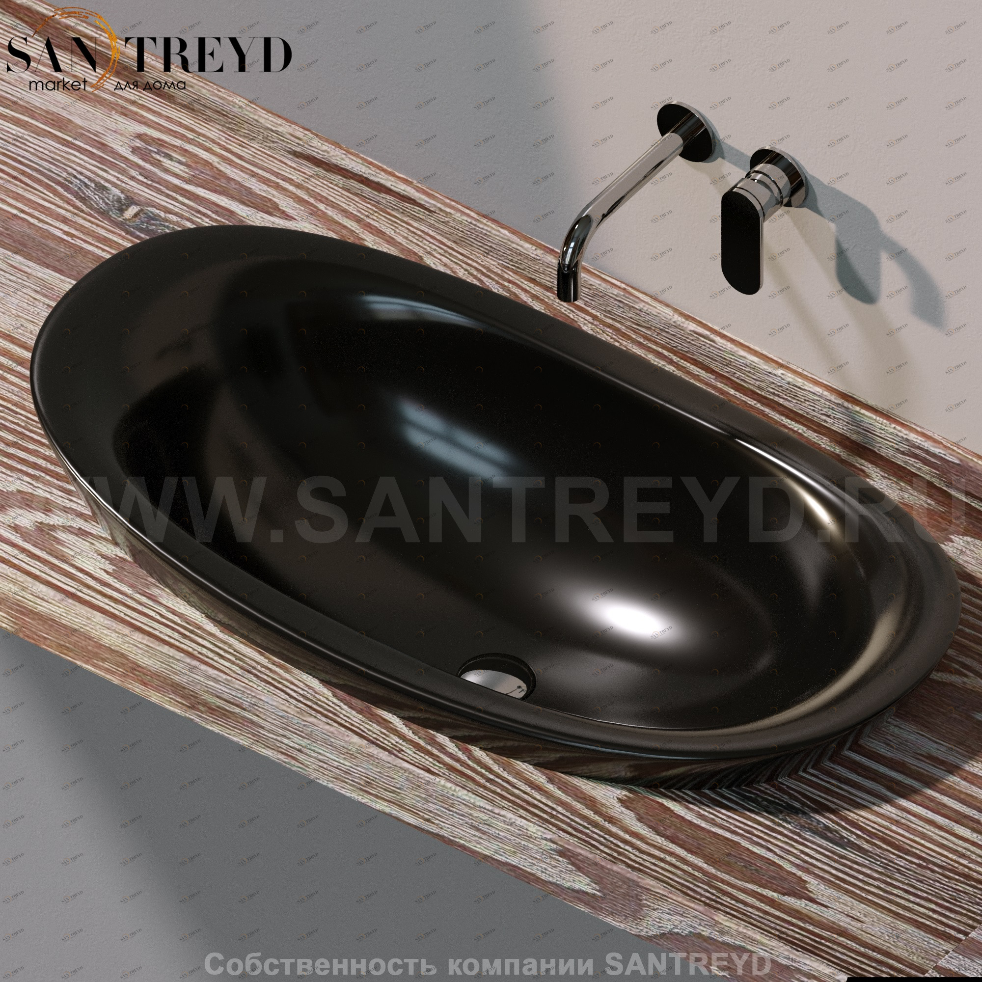 IO42909017 Накладная раковина под столешницу  овальная Ceramica Flaminia IO e SI