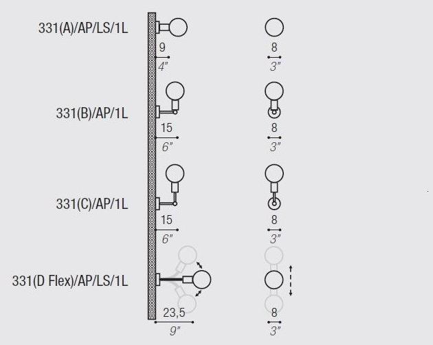 Aiardini Бра из латуни с фиксированным кронштейном Lolita sun-id-1378677 - Вид №1
