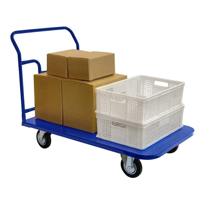 Тележка платформенная ТПТ (г/п 300 кг, 1200x700 мм, колеса черная резина 125 мм) Верстакофф 65-88757 - Вид №1