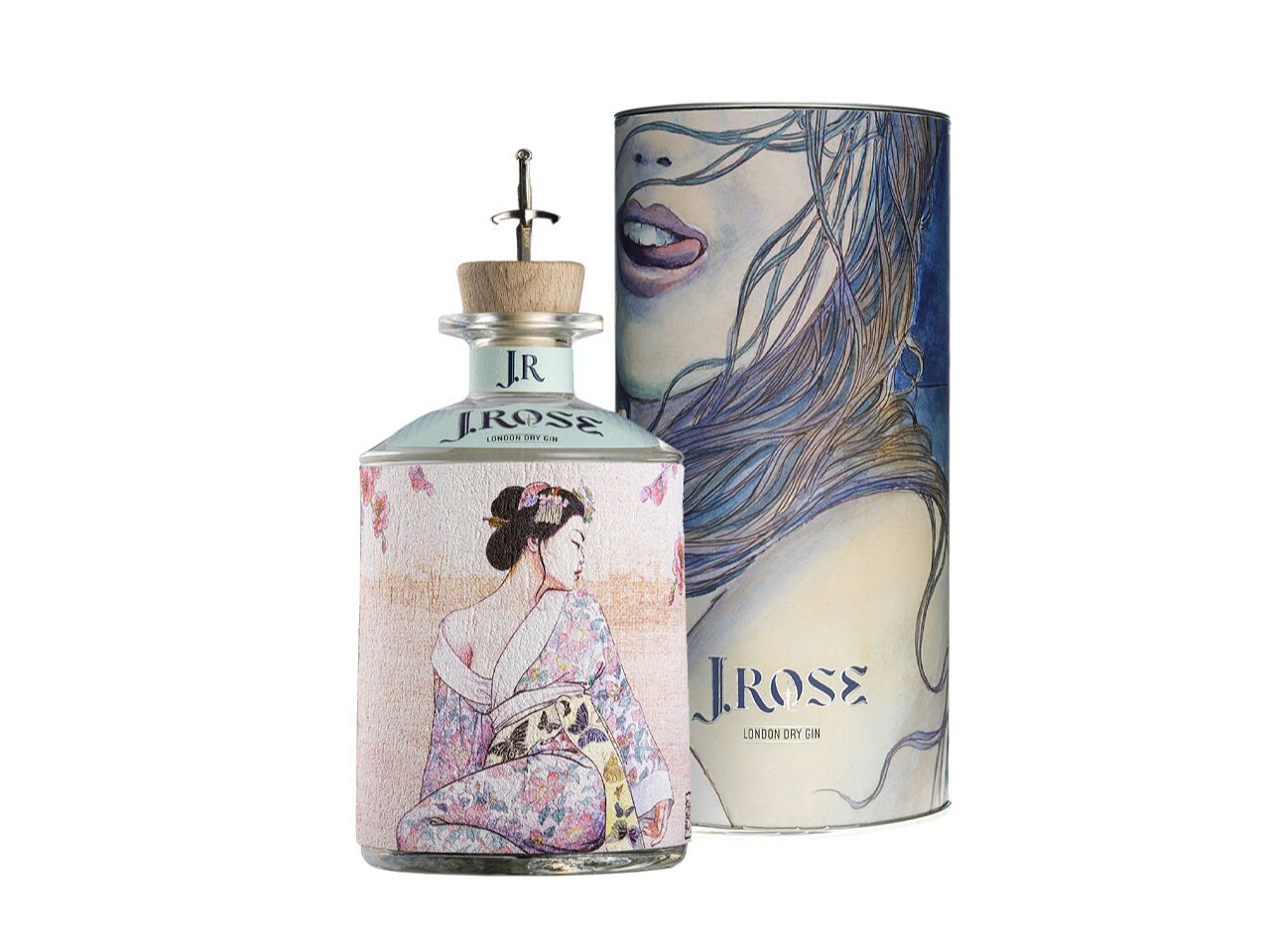 Бутылка джина с этикеткой ручной работы J.Rose J. Rose London Dry Gin ARCH-00111526 - Вид №1