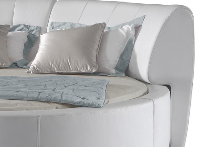 Reflex Круглая кожаная двуспальная кровать Luna sun-id-1435555 - Вид №1