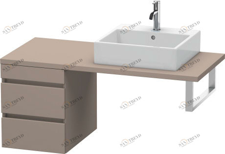 DS533604343 Шкафчик для консоли DuraStyle #DS5336 400 x 548 мм Базальт матовый, декор Duravit