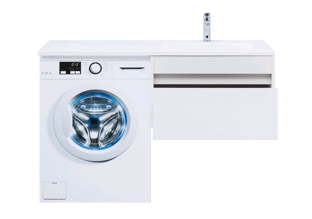 Тумба с раковиной Aquanet Токио 130 R белый (подвесная, 1 ящик) 0023691700235502 - Вид №8