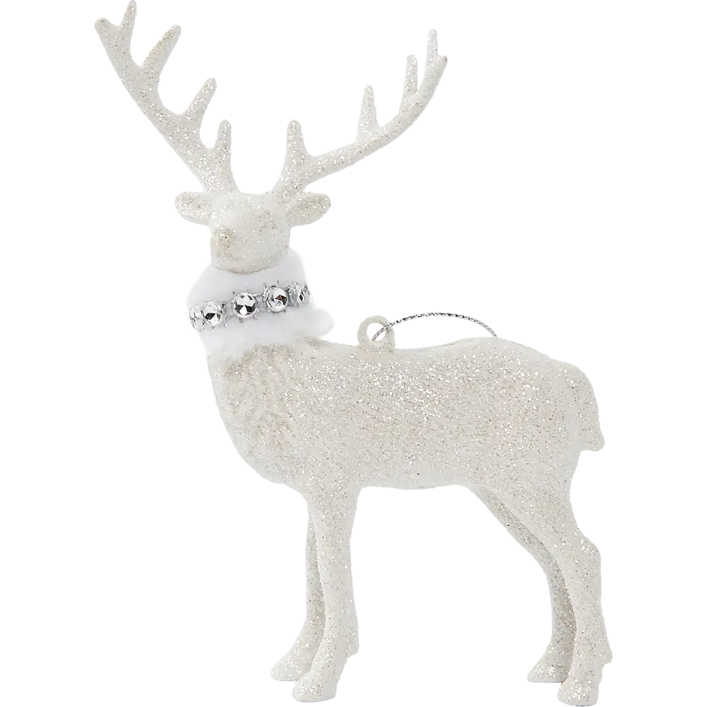 87036494 Елочная игрушка Олень 14x15.5 цвет белый 4 шт. STLM-1462759 Santreyd  - Вид №2