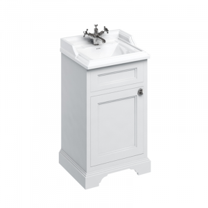 Burlington Classic Отдельностоящий умывальник 50 см с дверцей Мэтт Уайт B20 FC8W
