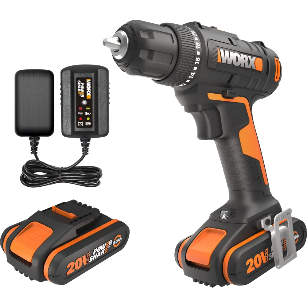 Аккумуляторная дрель-шуруповерт WORX WX100.3 с двумя батареями 88379705 STLM-0077663 - Вид №4