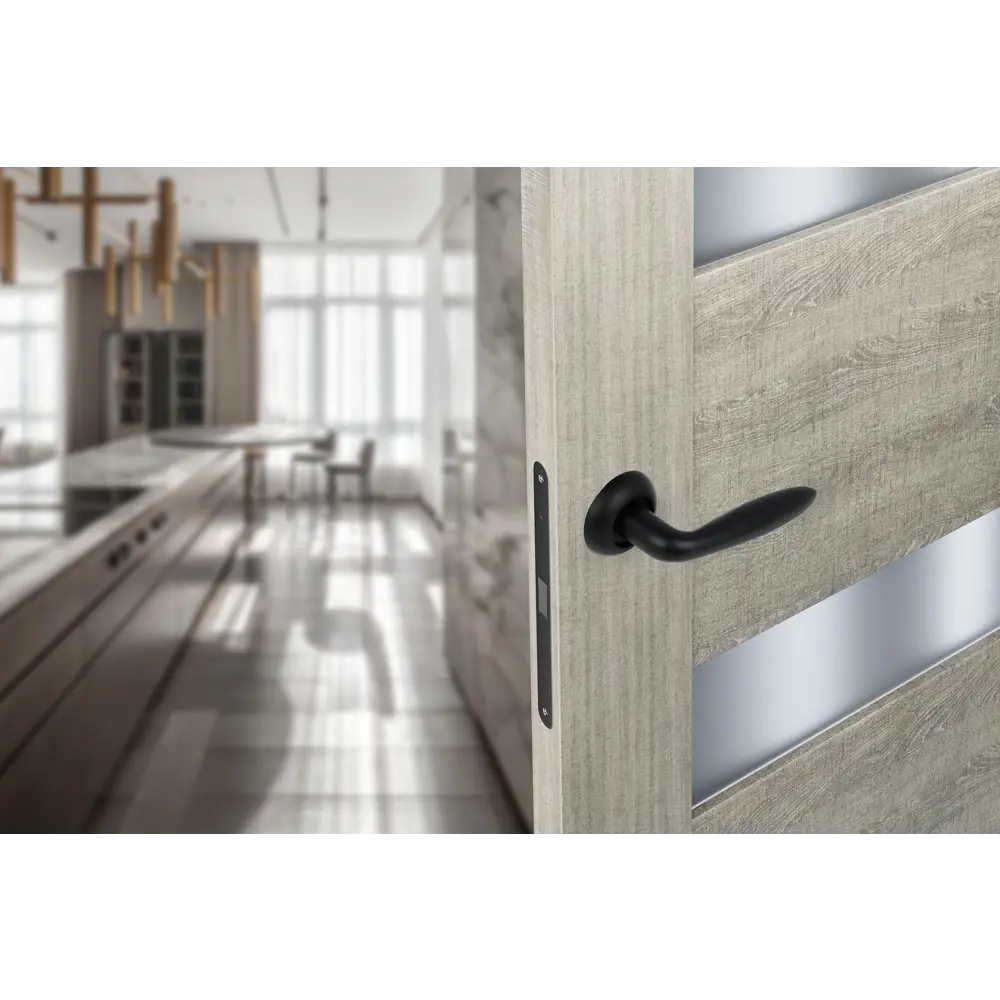 Дверные ручки Edson EDS-74B-R1 в глянцевом черном исполнении 85170359 STLM-0059377 - Вид №5