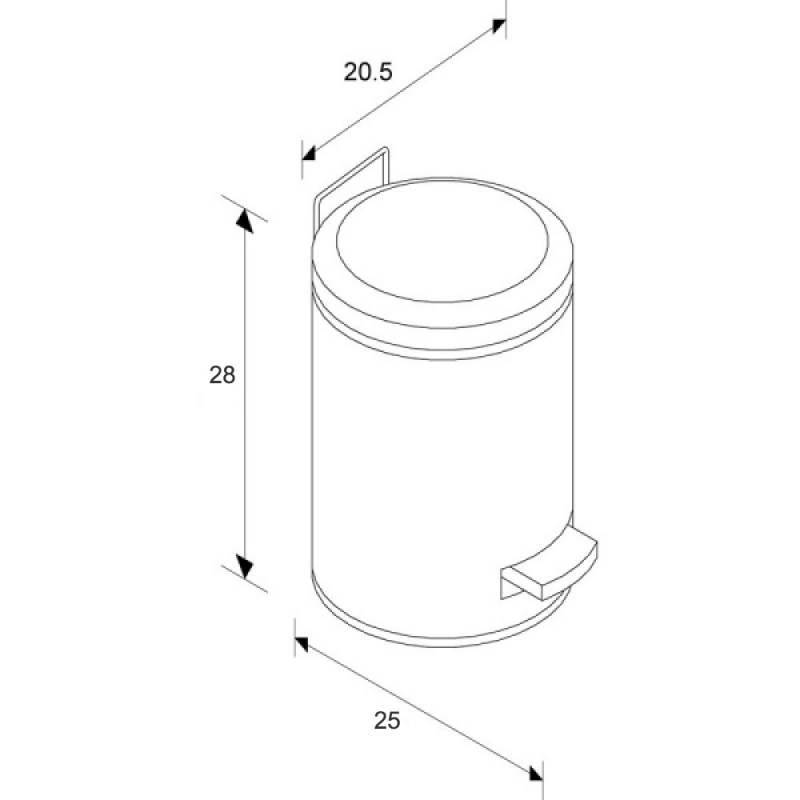KIP409 Корзина для педалей KLASIK вместимостью 5л, глянцевый Merida  - Вид №1