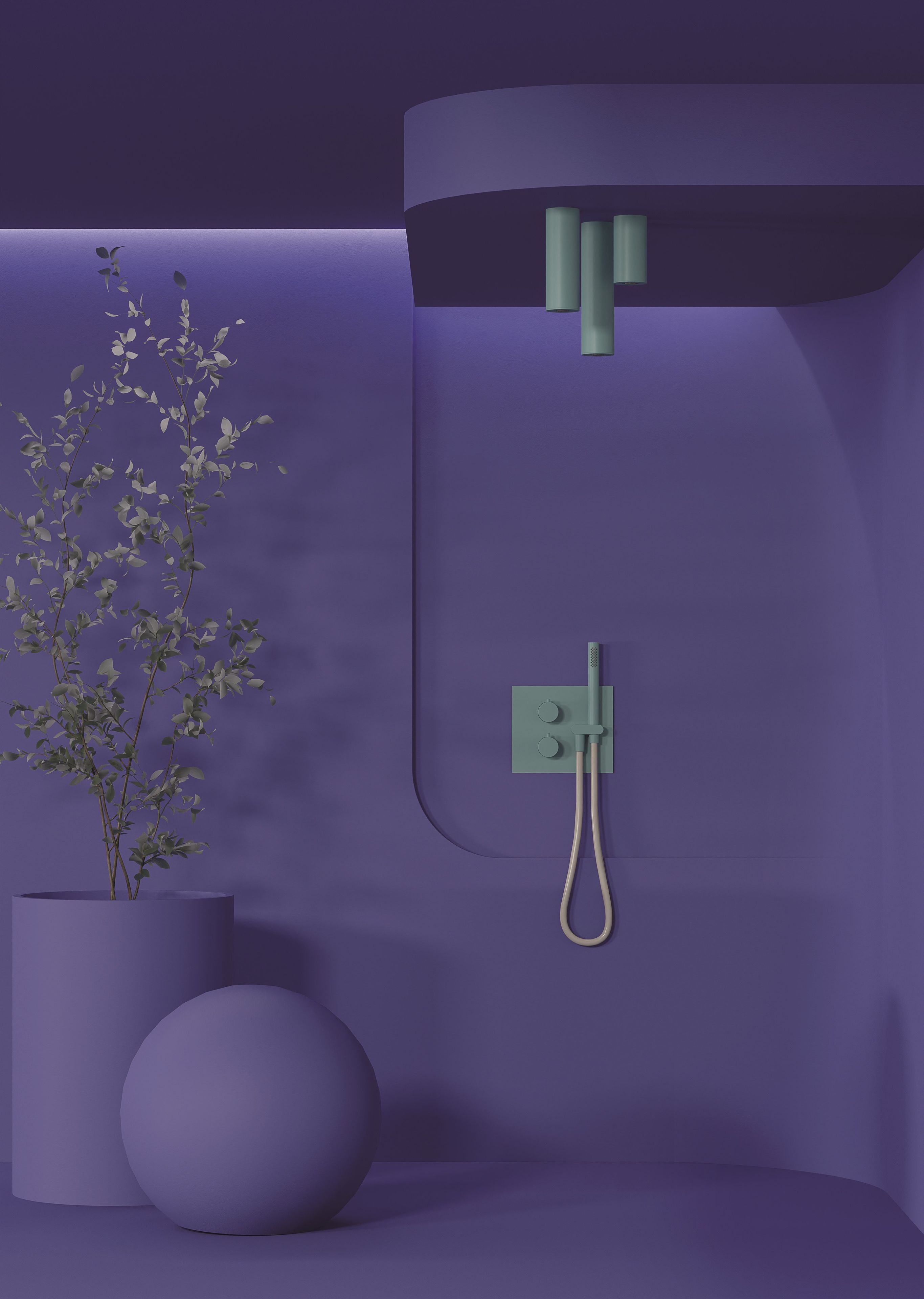 Встраиваемый термостатический смеситель для душа с ручным душем CARIMALI ilTondo ARCH-00067793 - Вид №2