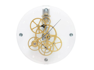 Настенные часы из закаленного стекла с золотыми деталями