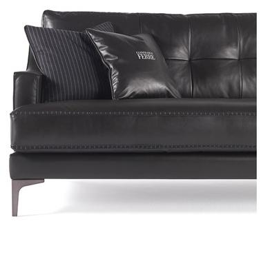 Gianfranco Ferré Home Стеганый 3-местный кожаный диван Clark sun-id-1377299 - Вид №2