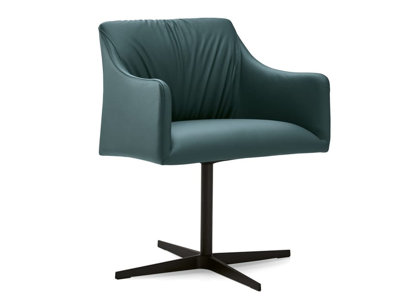 Кожаный спиц поворотный стул с подлокотниками EFORMA Isidora ARCH-00045856